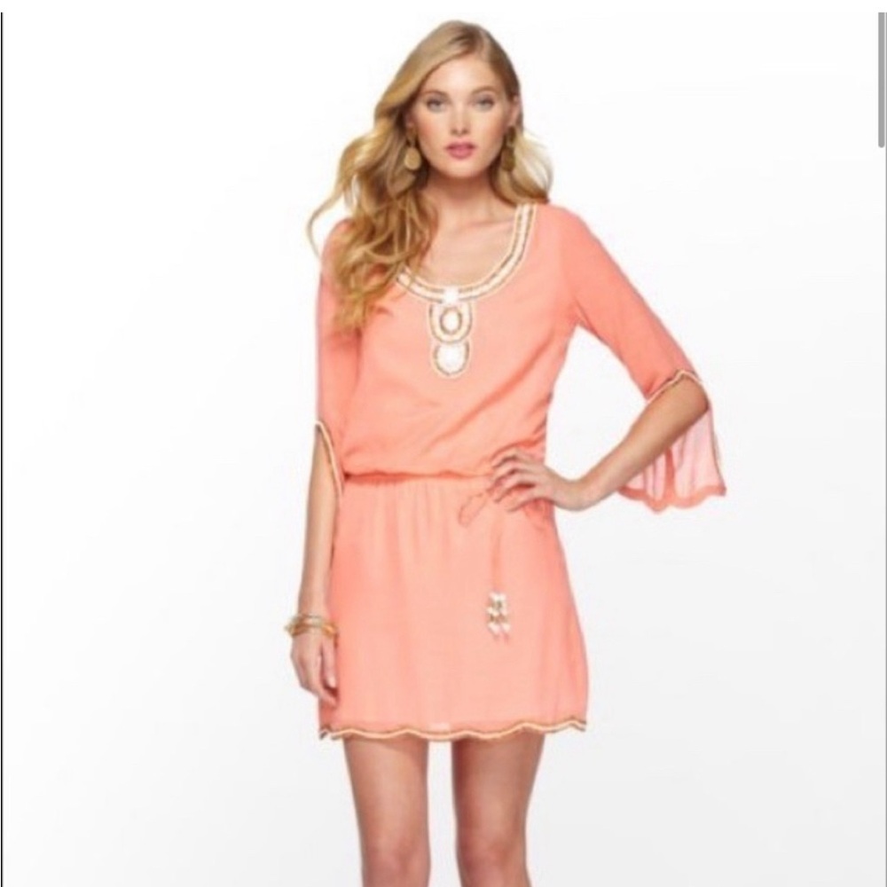 Lilly Pulitzer Delisa Dress in Coral Size Small